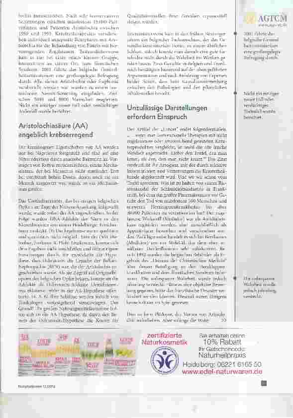 Vorschauseite 3: Aristolochia Die bösartige Lüge und die gutartige Wahrheit