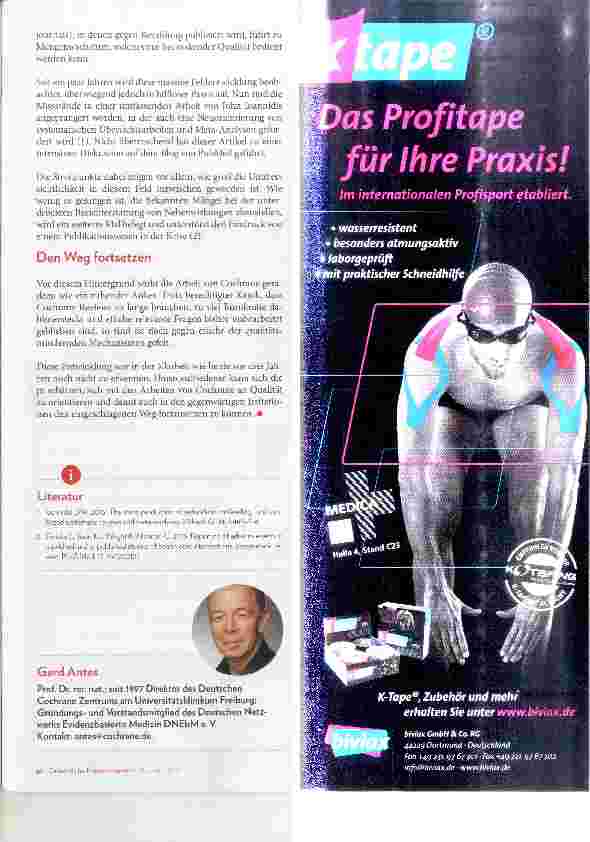 Vorschauseite 2: Die pt und PT-relevante Cochrane Reviews: eine produktive Verbindung