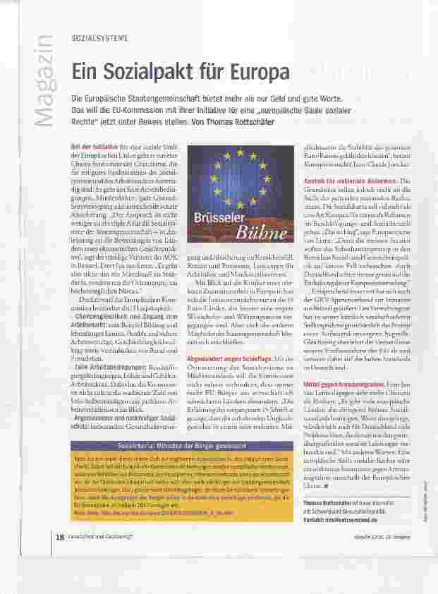Vorschauseite 1: Ein Sozialpakt für Europa