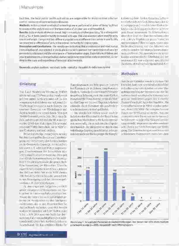 Vorschauseite 2: To screen or not to screen? Ergebnisse serologischer Untersuchungen in Gemeinschaftsunterkünften für Asylsuchende in NRW