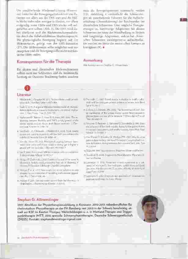 Vorschauseite 4: Bewegungsdysfunktionen bei chronischen Rückenschmerzen