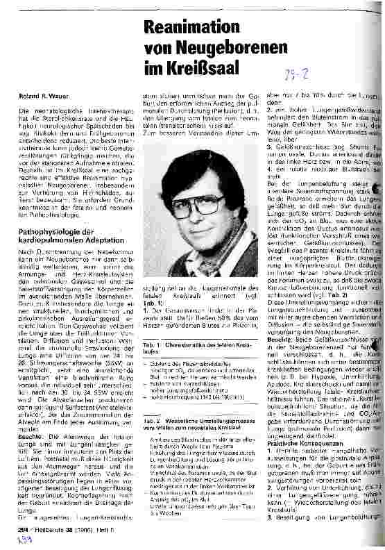 Vorschauseite 1: Reanimaiton von Neugeborenen im Kreißsaal