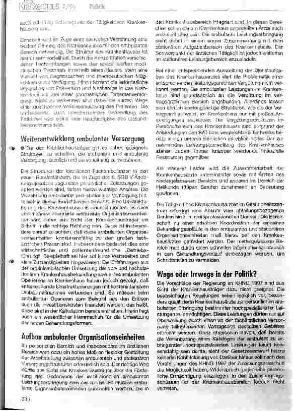 Vorschauseite 2: Die Stellung des Arztes im zukünftigen Gesundheitszentrum