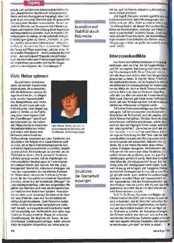 Vorschauseite 3: Pflege in der Vernetzung