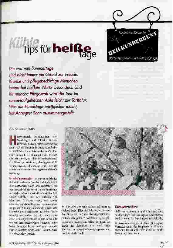 Vorschauseite 1: Kühle Tips für heiße Tage