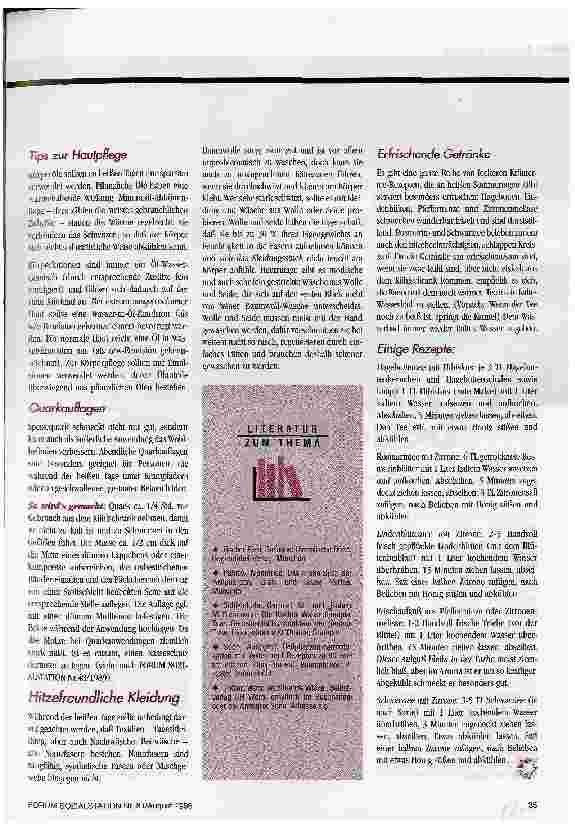 Vorschauseite 3: Kühle Tips für heiße Tage