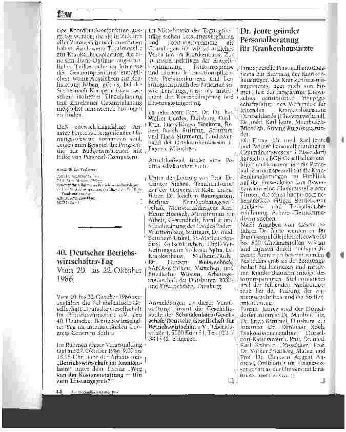 Vorschauseite 3: Integrierte Krankenhausplanung, Zukunftsaufgabe des Krankenhausmanagement