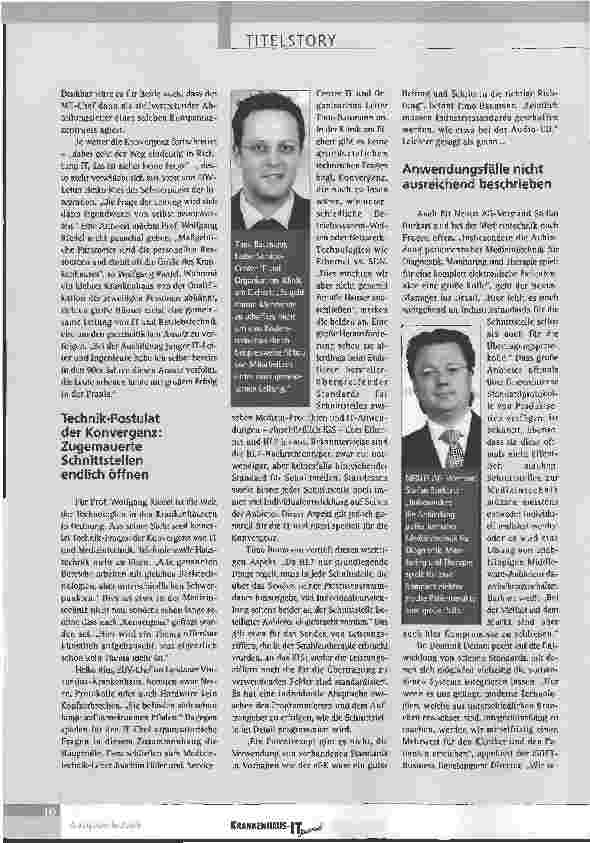 Vorschauseite 3: TECHNIKKONVERGENZ IN KRANKENHÄUSERN: DIE IT ÜBERNIMMT DAS RUDER