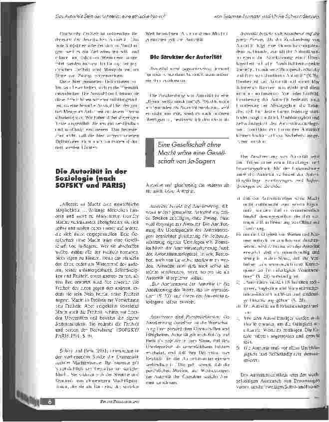Vorschauseite 3: Das Autorität-Sein der Lehrerin: eine ethische Norm?