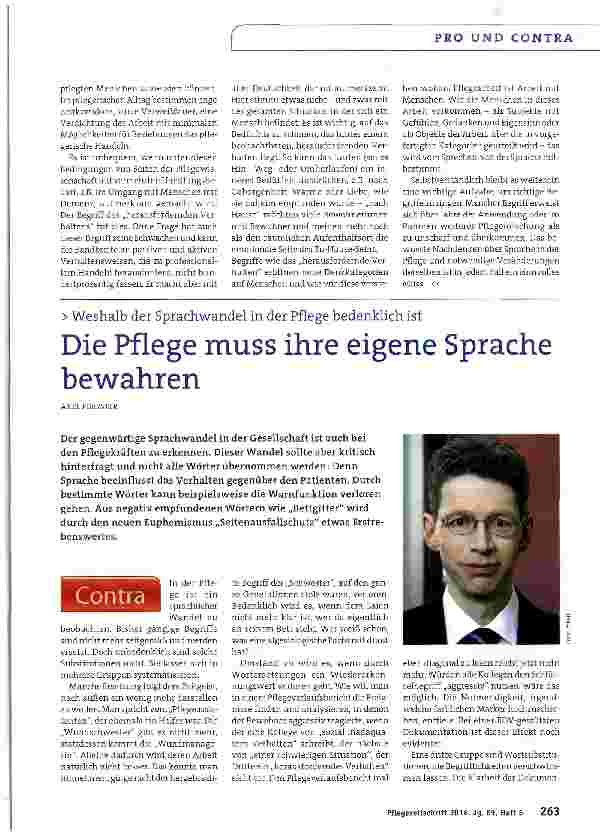 Vorschauseite 2: Pflege bedarf des steten Sprachwandels