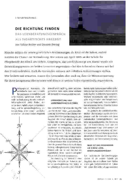 Vorschauseite 1: DIE RICHTUNG FINDEN
