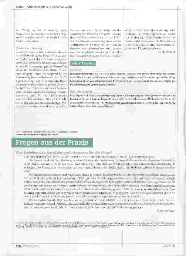 Vorschauseite 2: Summierung von hauptamtlichen Arbeitszeiten und „ehrenamtlichen Diensten in Rettungsunternehmen?