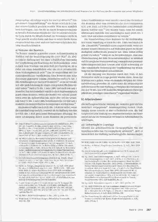 Vorschauseite 4: Gleichbehandlung von Arbeitnehmern und Beamten bei der Haftung des Personalrats und seiner Mitglieder