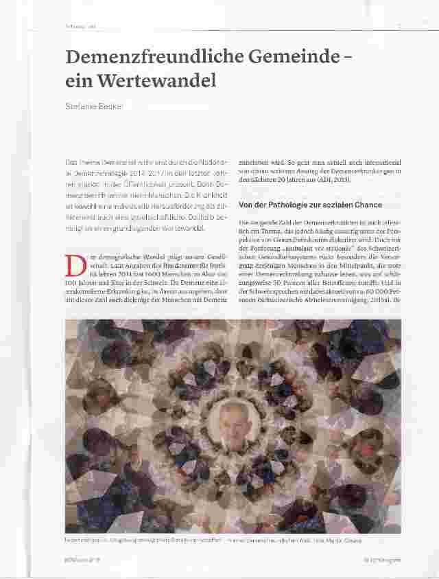 Vorschauseite 1: Demenzfreundliche Gemeinde ein Wertewandel