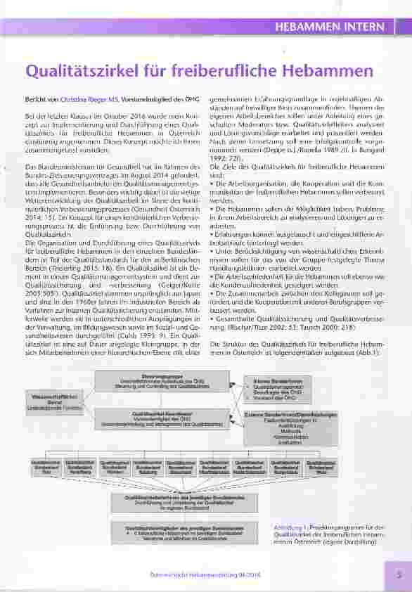Vorschauseite 1: Qualitätszirkel für freiberufliche Hebammen