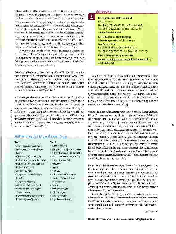Vorschauseite 2: Zurück an den Arbeitsplatz?Evaluation der funktioneilen Leistungsfähigkeit