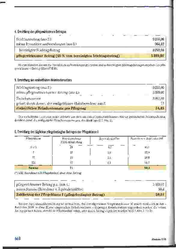 Vorschauseite 4: Modellrechnung für die Übergangsregelung
