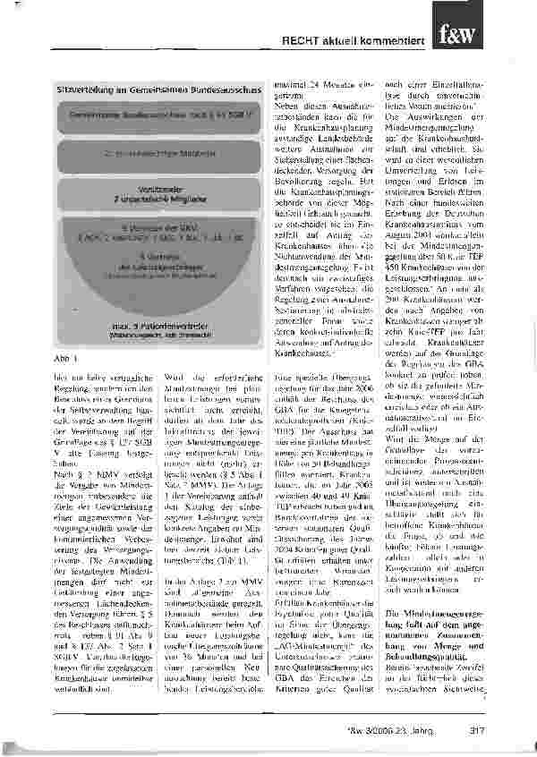 Vorschauseite 2: Der Gemeinsame Bundesausschuss und seine Mindestmengenregelung