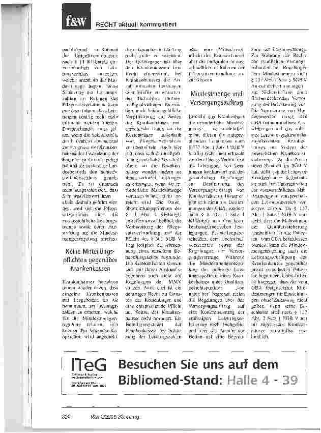 Vorschauseite 4: Der Gemeinsame Bundesausschuss und seine Mindestmengenregelung