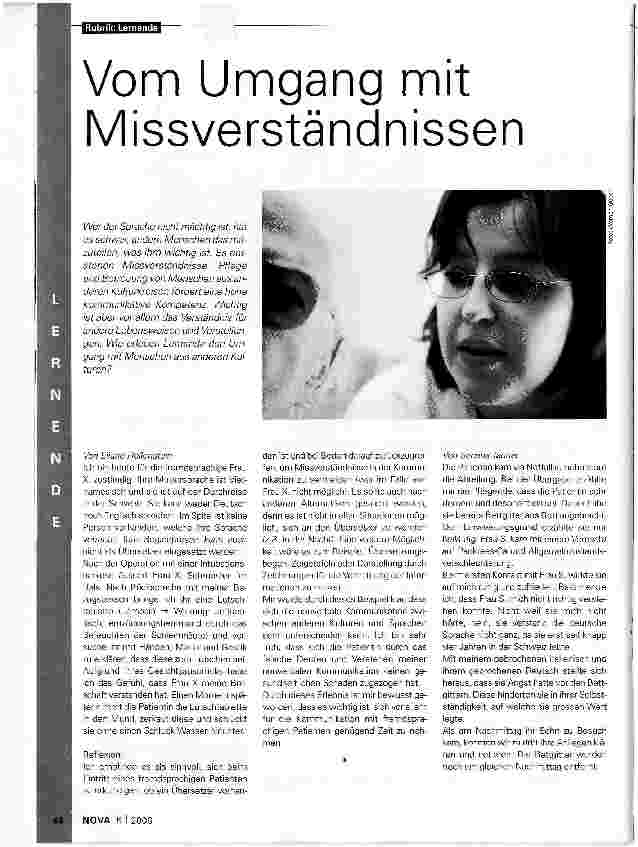 Vorschauseite 1: Vom Umgang mit Missverständnissen