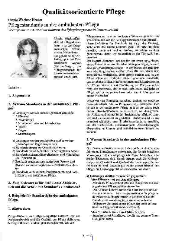 Vorschauseite 1: Pflegestandards in der ambulanten Pflege