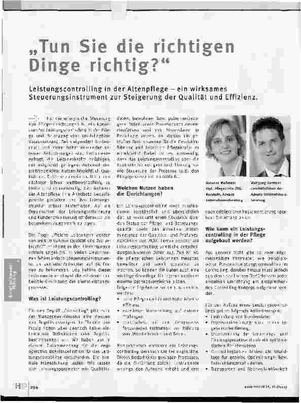 Vorschauseite 1: Tun Sie die richtigen Dinge richtig?