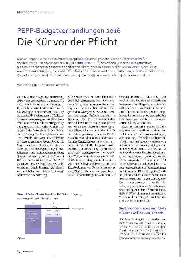 Vorschauseite 1: PEPP-Budgetverhandlungen 2016 Die Kür vor der Pflicht