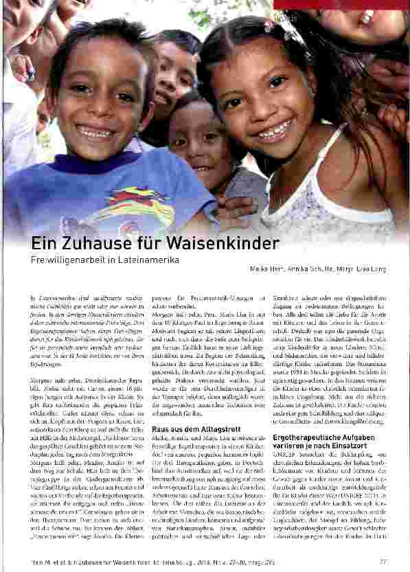Vorschauseite 1: Ein Zuhause für Waisenkinder