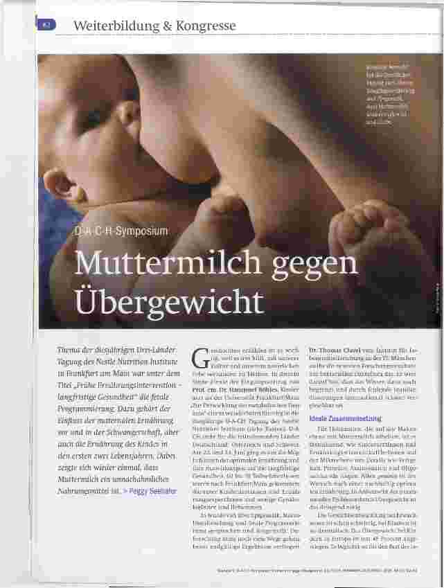 Vorschauseite 1: Muttermilch gegen Übergewicht