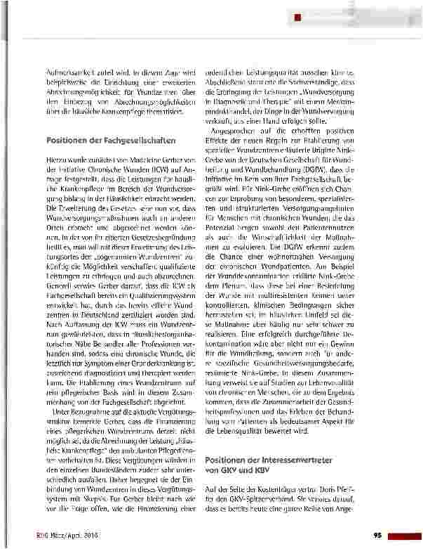 Vorschauseite 2: Politisches Interesse erwacht - Bundestag beschäftigt sich mit Wundversorgung