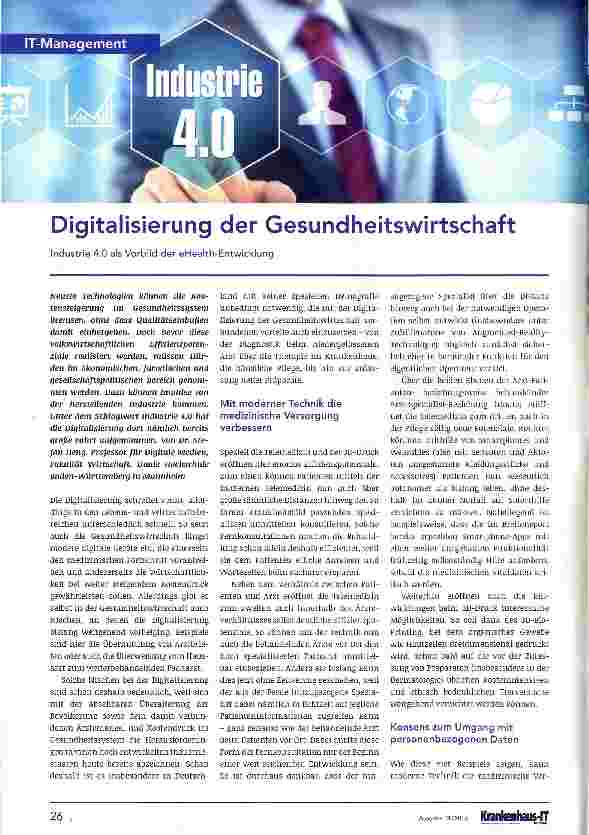 Vorschauseite 1: Digitalisierung der Gesundheitswirtschaft