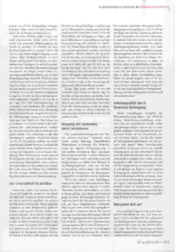 Vorschauseite 2: Mit Kinaesthetics Infant Handling zu mehr Lebensqualität