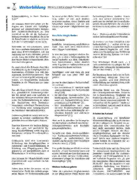 Vorschauseite 5: Anästhesie/Intensivfachweiterbildung und was nun? Qualifikation und berufliche Perspektiven -eine kleine Informationssammlung