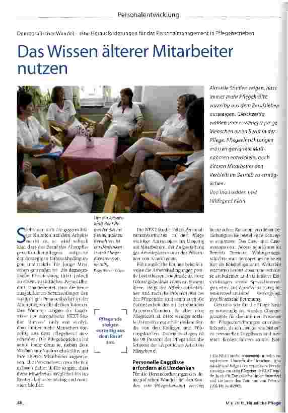 Vorschauseite 1: Das Wissen älterer Mitarbeiter nutzen