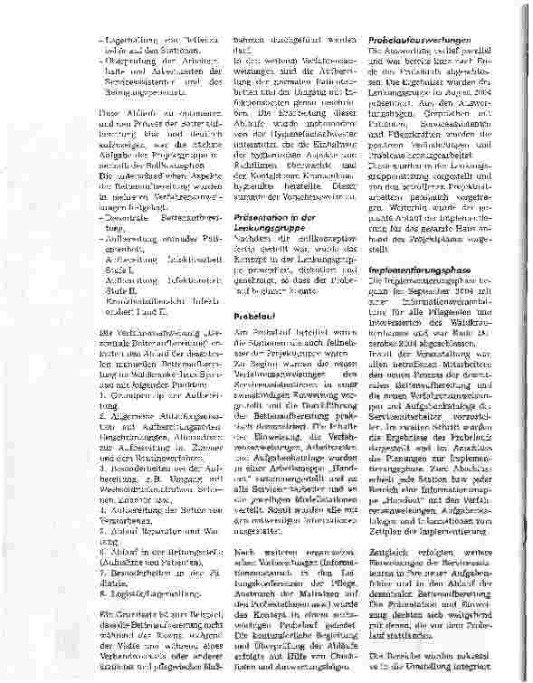 Vorschauseite 4: Alternative für die AufbereitungVon der zentralen maschinellen zur dezentralen manuellen Bettenaufbereitung