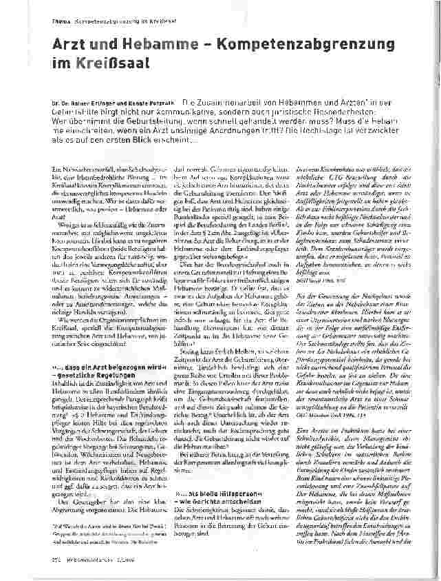 Vorschauseite 1: Arzt und Hebamme - Kompetenzabgrenzung im KreißsaalKompetenzabgrenzung im Kreißsaal