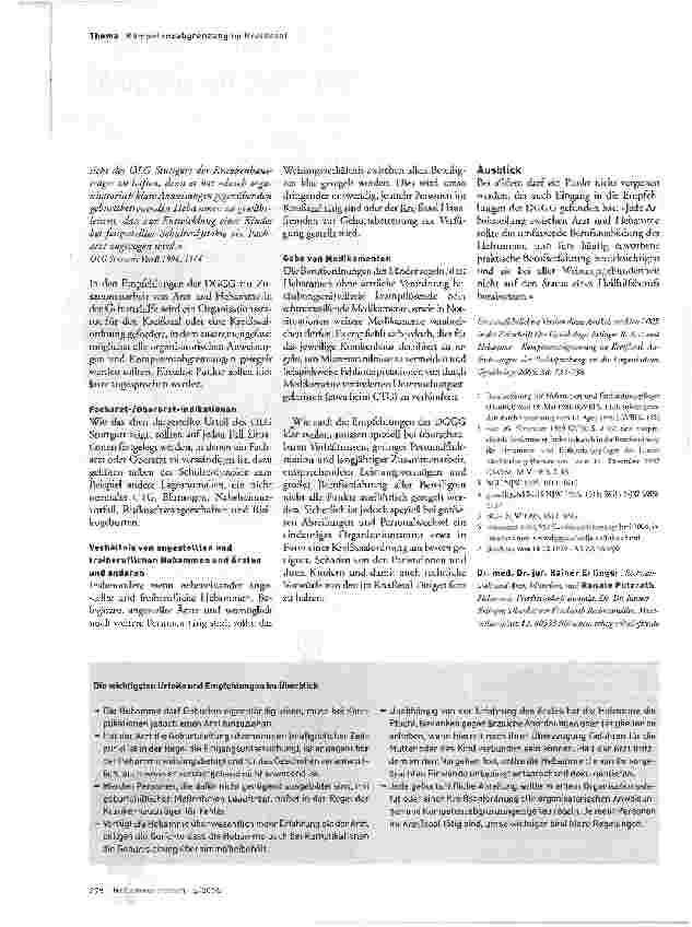 Vorschauseite 5: Arzt und Hebamme - Kompetenzabgrenzung im KreißsaalKompetenzabgrenzung im Kreißsaal