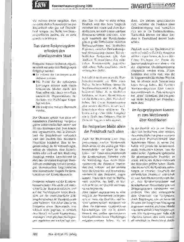 Vorschauseite 3: Festoder Wettbewerbspreise?