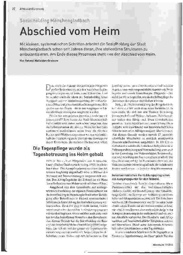 Vorschauseite 1: Abschied vom Heim