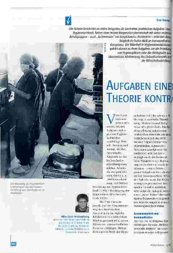 Vorschauseite 1: Aufgaben einer Hygienefachkraft - Theorie kontra Praxis?