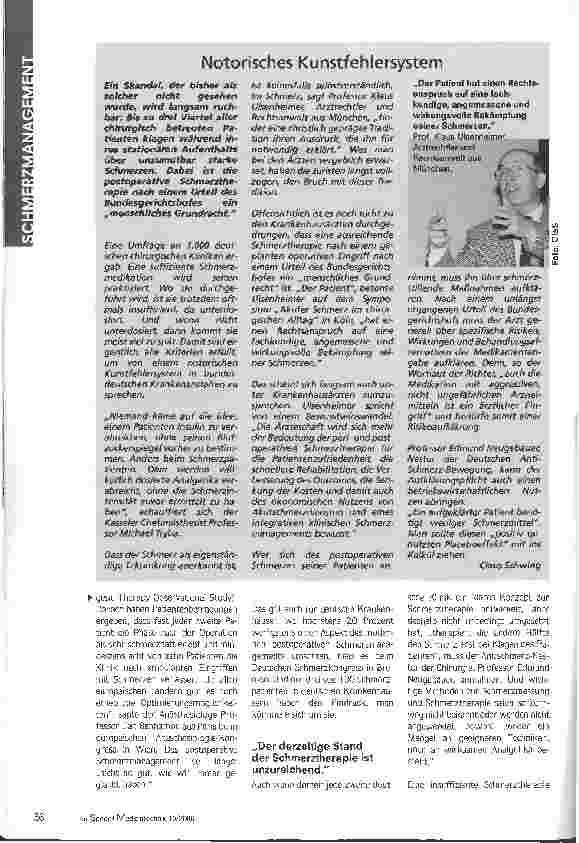 Vorschauseite 2: Qualitätsindikator Schmerz - Werden die medizinökonomischen Effekte des Schmerzmanagements überschätzt?