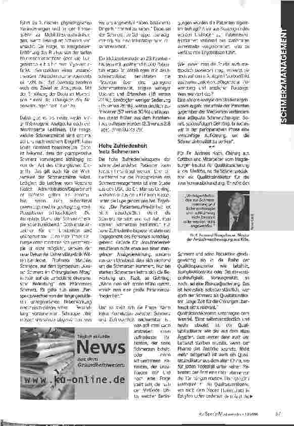 Vorschauseite 3: Qualitätsindikator Schmerz - Werden die medizinökonomischen Effekte des Schmerzmanagements überschätzt?