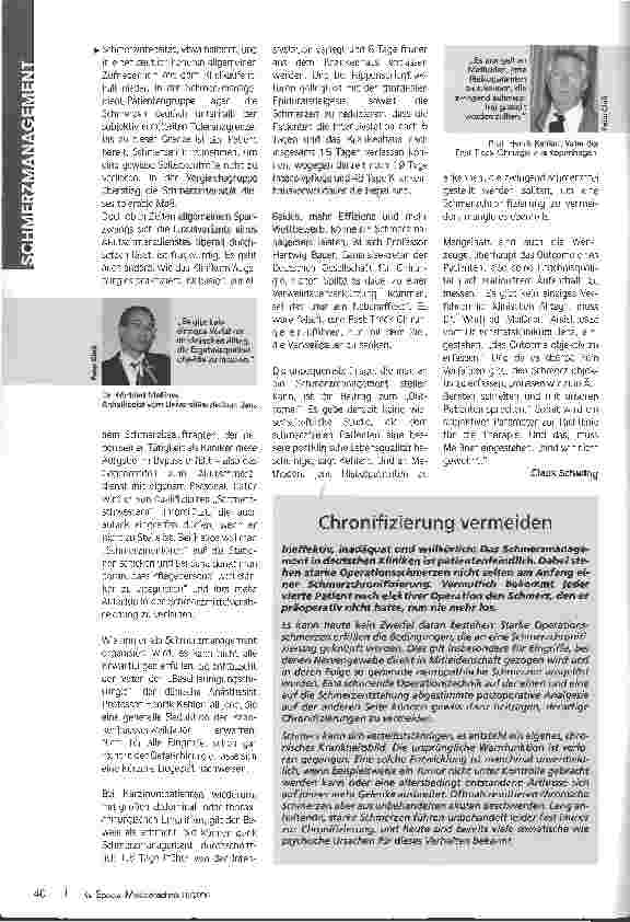 Vorschauseite 6: Qualitätsindikator Schmerz - Werden die medizinökonomischen Effekte des Schmerzmanagements überschätzt?