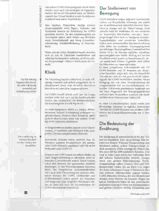 Vorschauseite 2: Chronisch obstruktive Lungenerkrankung Eine der häufigsten Todesursachen weltweit