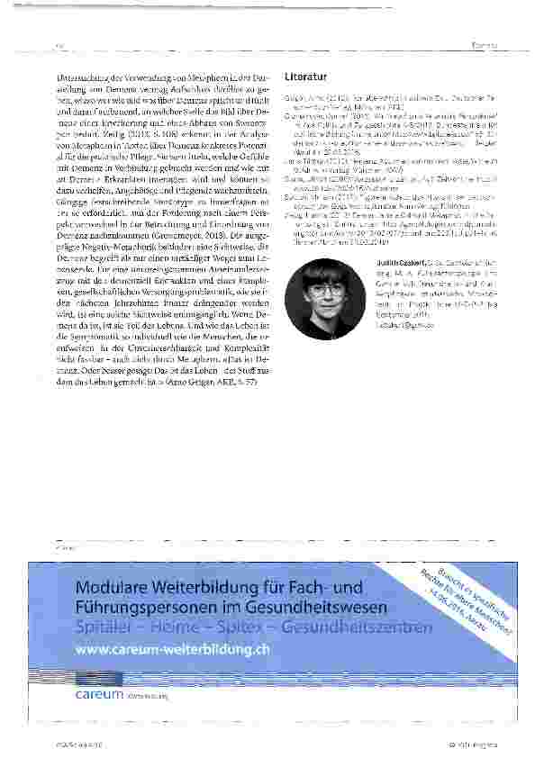 Vorschauseite 3: Demenz und Metapher Tendenz und Gefahr