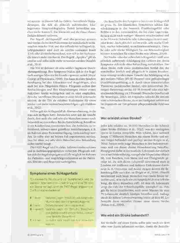 Vorschauseite 2: Schlaganfall wenn die Welt plötzlich aus den Fugen gerät