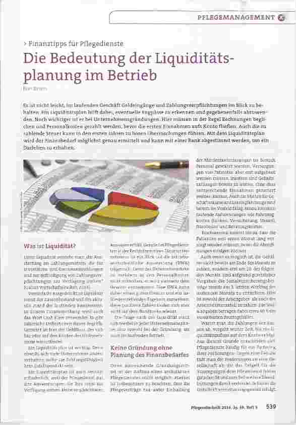 Vorschauseite 1: Die Bedeutung der Liquiditäts-planung im Betrieb