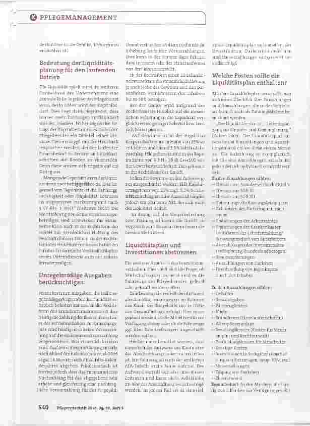 Vorschauseite 2: Die Bedeutung der Liquiditäts-planung im Betrieb