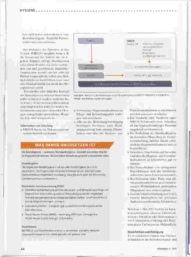 Vorschauseite 3: Aktueller Maßnahmenplan für multiresistente Erreger