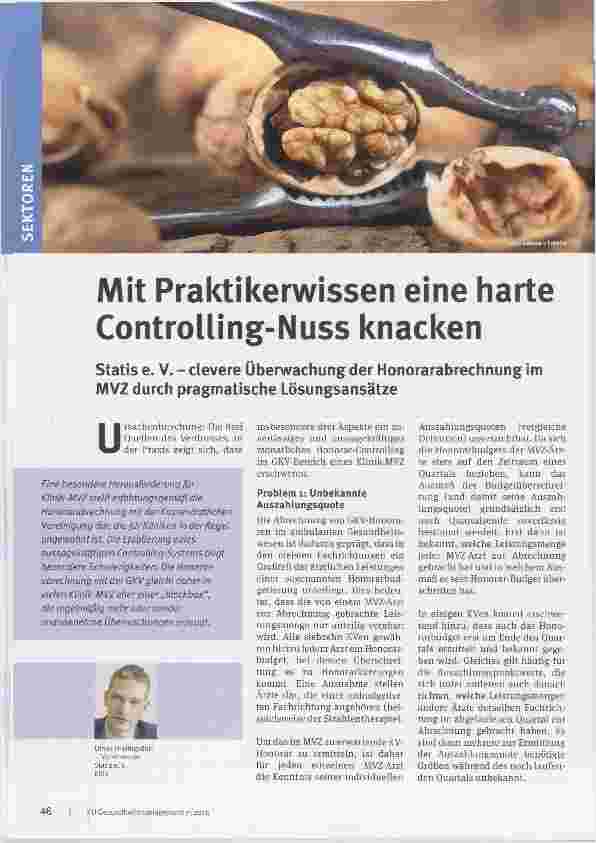 Vorschauseite 1: Mit Praktikerwissen eine harte Controlling-Nuss knacken